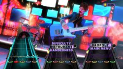 Classic Guitar hero gameplay in Band Hero