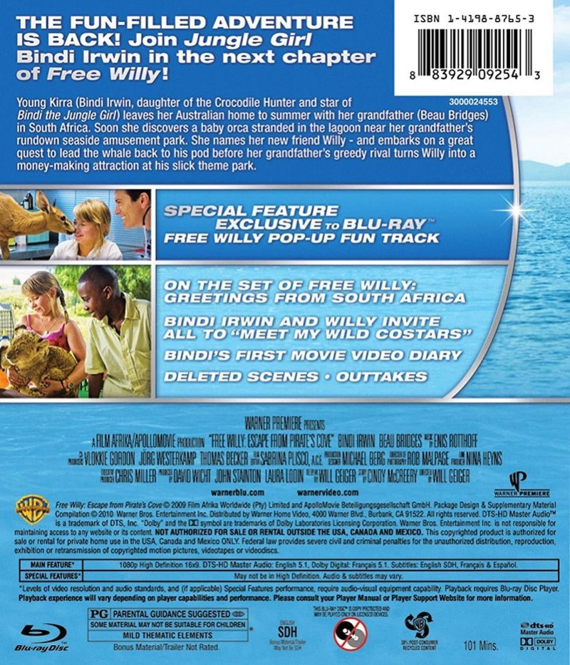 free willy escape from pirate s cove on blu ray dvds blu ray discs blu ray discs 4806097043492