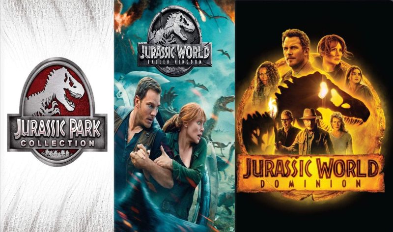 jurassic park collection dvd all 6 movies including jurassic world and fallen kingdom dvds blu ray discs dvds 025192317064 32750418264235