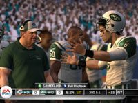 QB hashing it out with the coach on the sidelines in Madden NFL 11