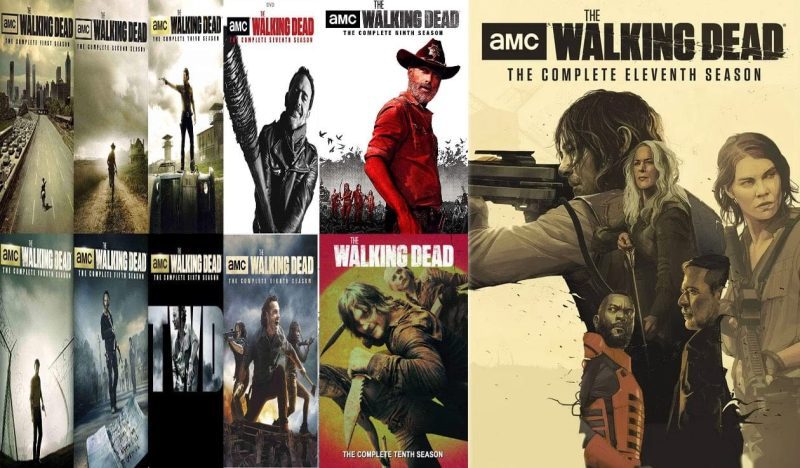 the walking dead tv series seasons 1 11 dvd set dvds blu ray discs dvds 013132616100 35836871180459