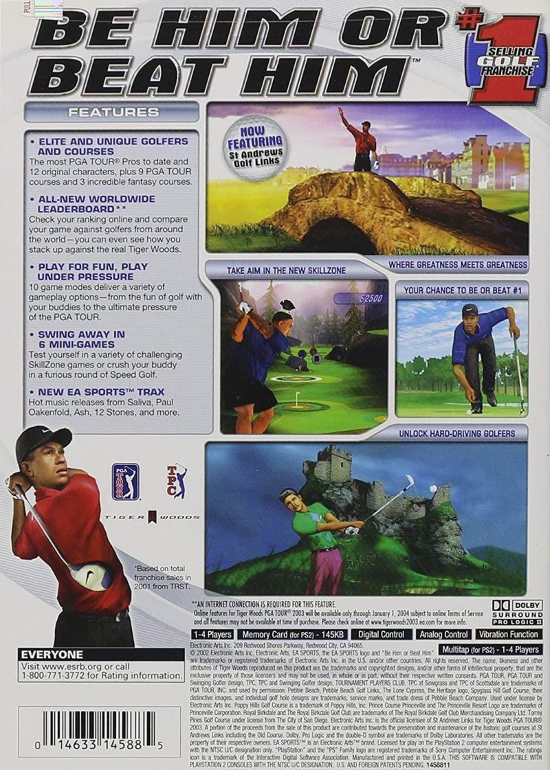 tiger woods pga tour 2003 playstation 2 12485286232100