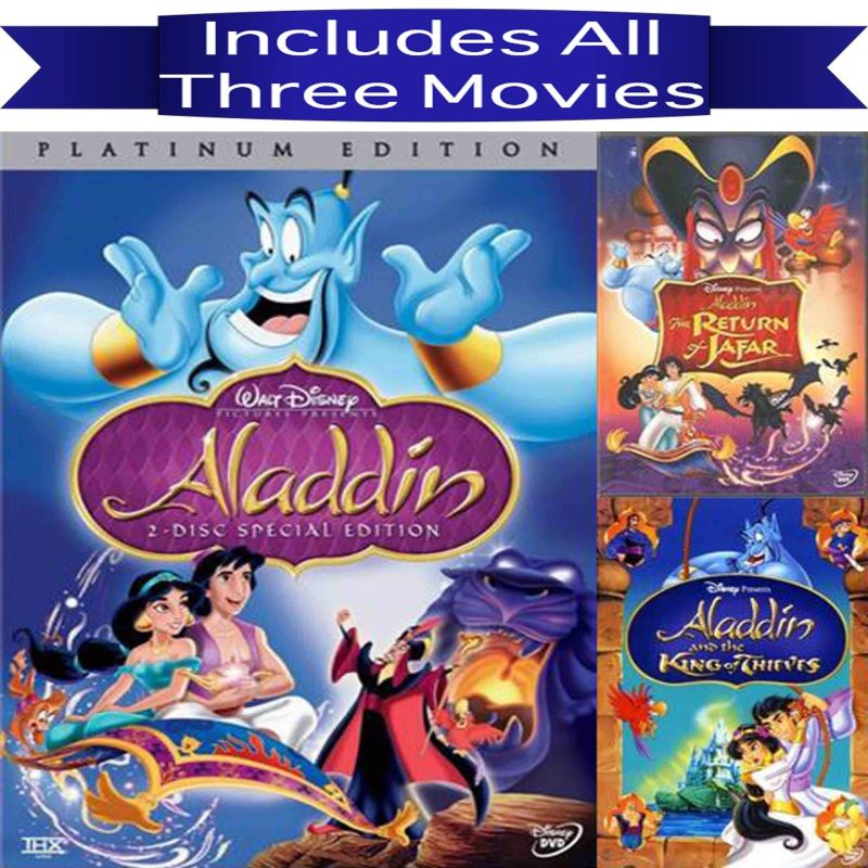 walt disney s aladdin trilogy dvd set 3 movie collection dvds blu ray discs dvds 786936224191 29504739213483