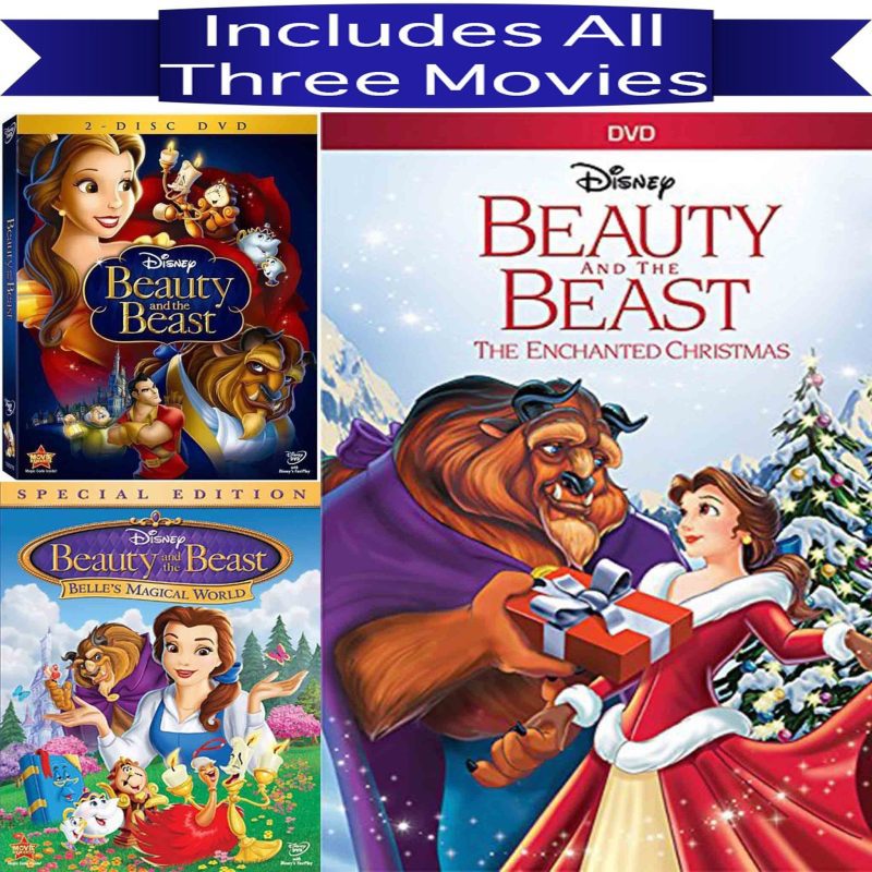 walt disney s beauty the beast dvd set 3 movie collection dvds blu ray discs dvds 786936793260 11893340045348