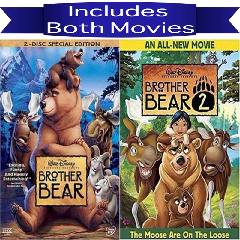 walt disney s brother bear 1 2 dvd set 2 movie collection dvds blu ray discs dvds box sets 786936224023 29503256101035