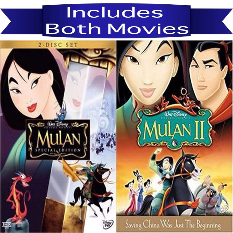 walt disney s mulan 1 2 dvd set 2 movie collection dvds blu ray discs dvds 786936157154 12122252673060