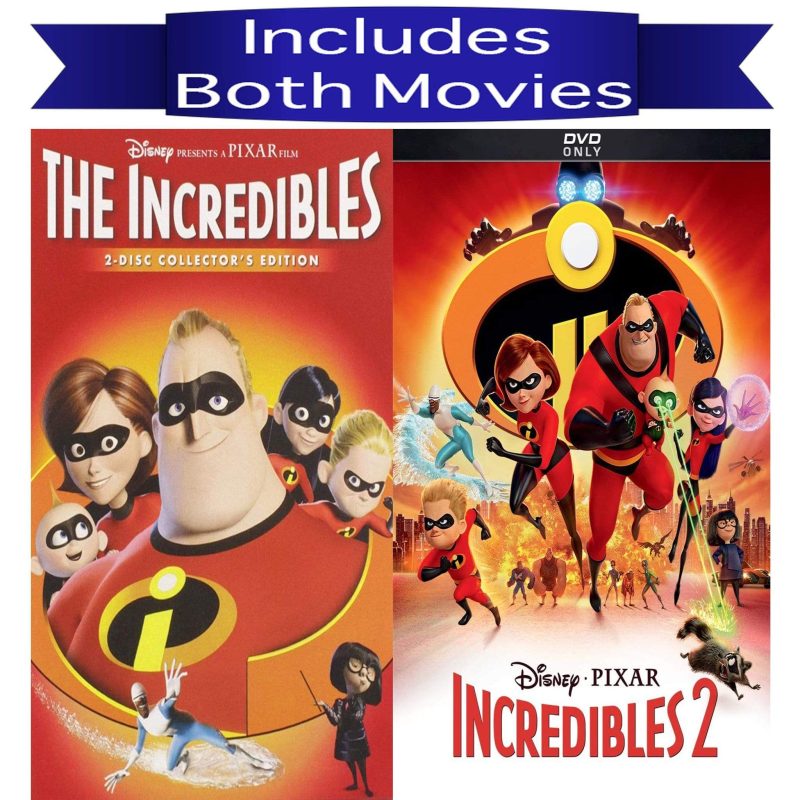 walt disney s the incredibles 1 2 dvd set 2 movie collection dvds blu ray discs dvds 786936244250 11982159446052