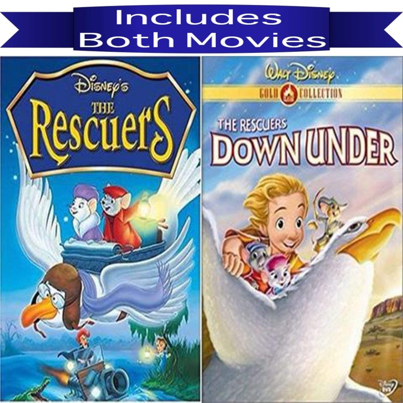 walt disney s the rescuers the rescuers down under dvd set 2 movie collection dvds blu ray discs dvds 786936822786 12122310836260